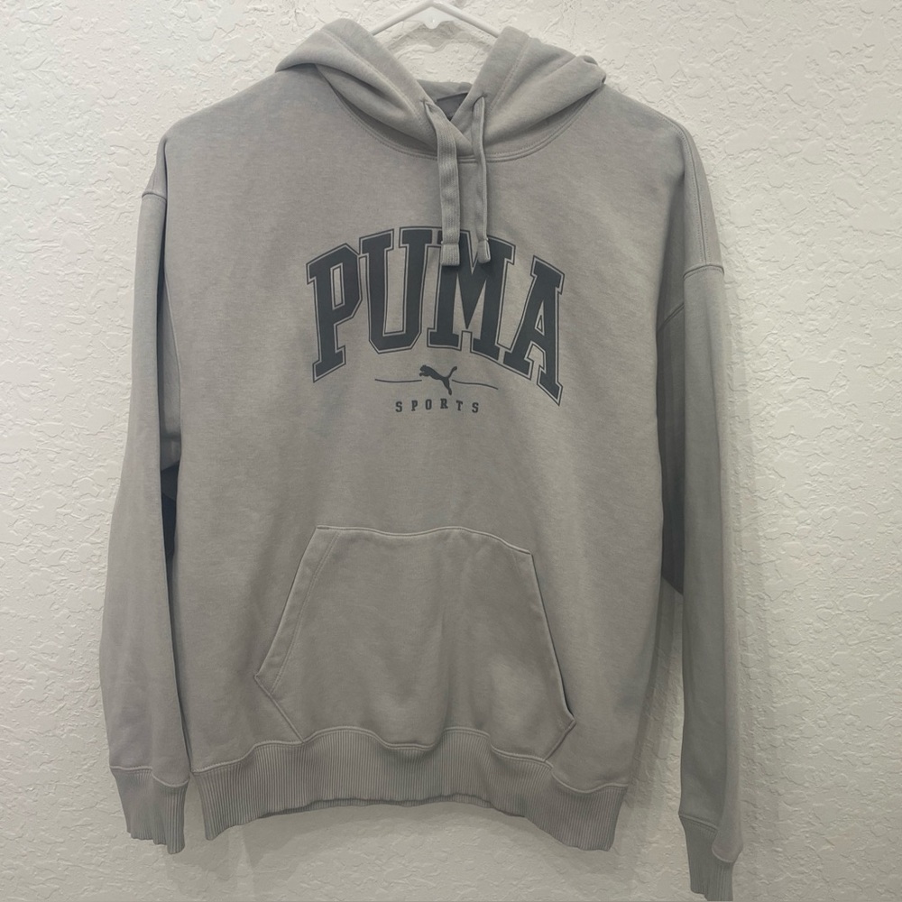 PUMA  Gray Hoodie and Sweatpants Set